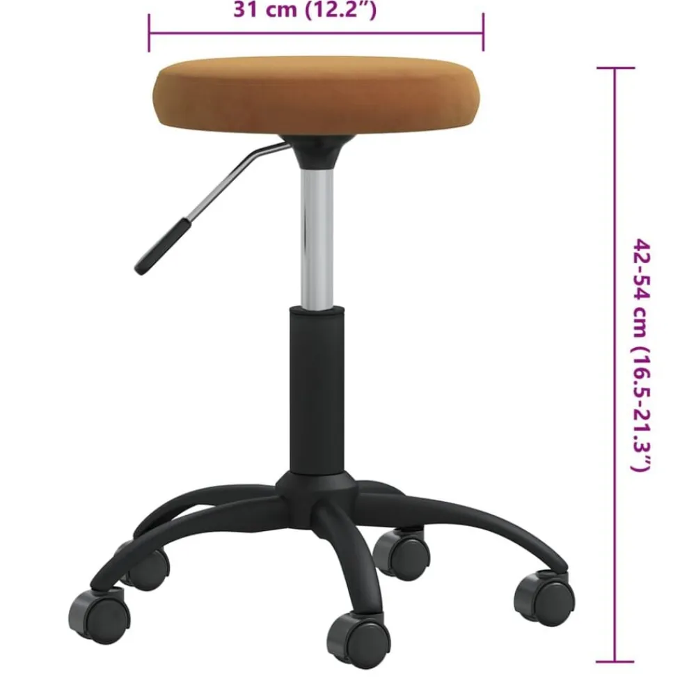vidaXL Taburete de masajes terciopelo Marrón Marrón Best