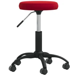 vidaXL Taburete de masaje terciopelo rojo vino Rojo vino tinto Best