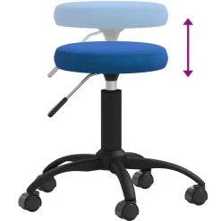 vidaXL Taburete de masajes terciopelo Azul Clearance