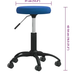 vidaXL Taburete de masajes terciopelo Azul Clearance