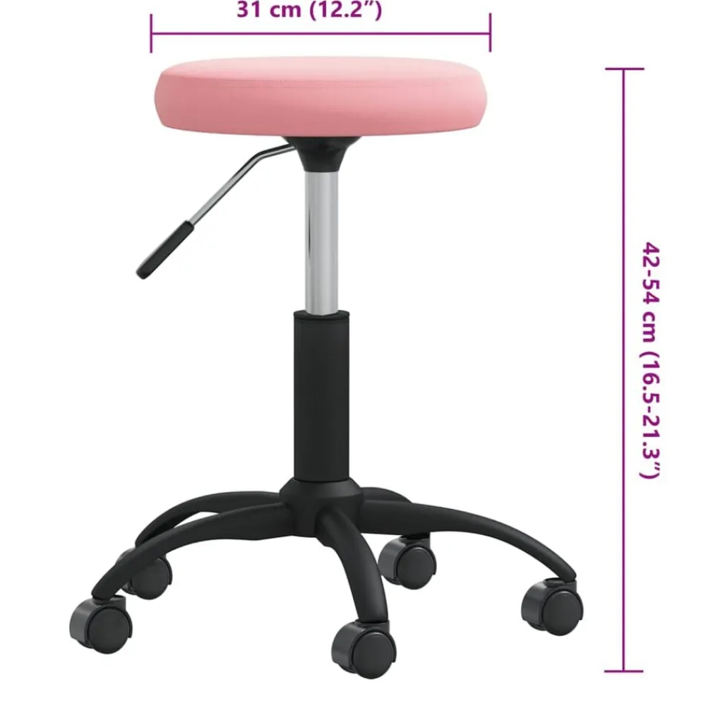 vidaXL Taburete de masajes terciopelo Rosa