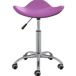 vidaXL Peluquería Y Cosmética-Taburete de salón de belleza de cuero sintético