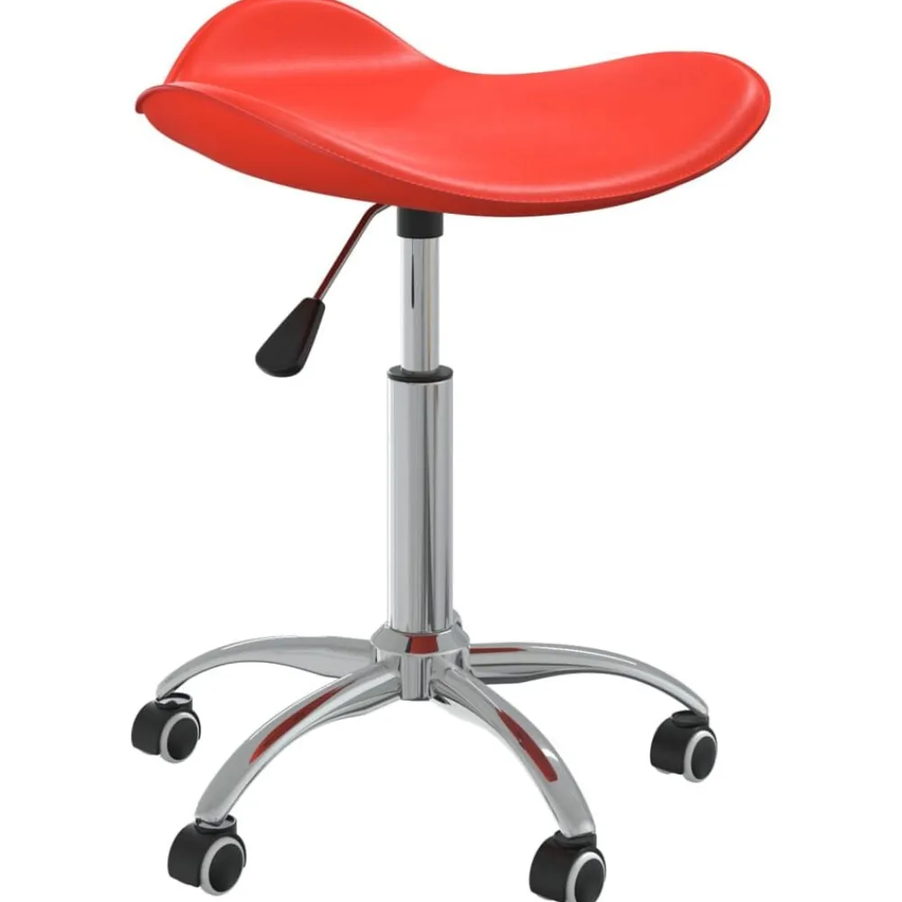 vidaXL Taburete de salón de belleza de cuero sintético Rojo Online