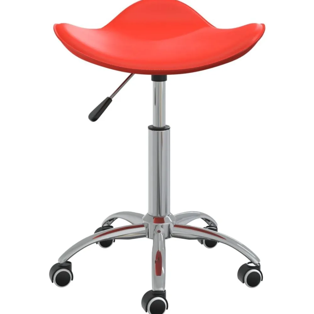 vidaXL Taburete de salón de belleza de cuero sintético Rojo Online