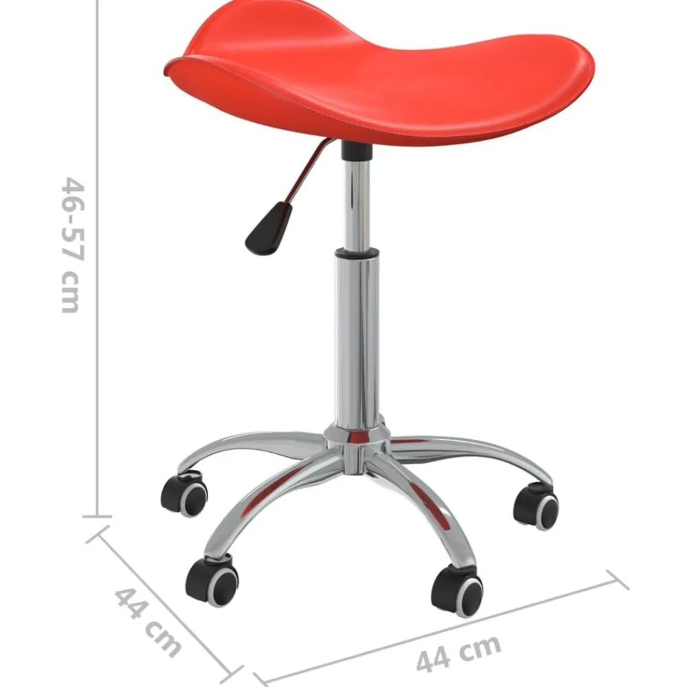 vidaXL Taburete de salón de belleza de cuero sintético Rojo Online
