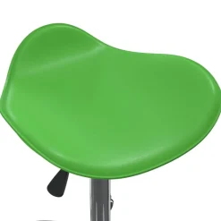 vidaXL Taburete de salón de belleza de cuero sintético Verde Outlet