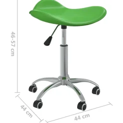 vidaXL Taburete de salón de belleza de cuero sintético Verde Outlet
