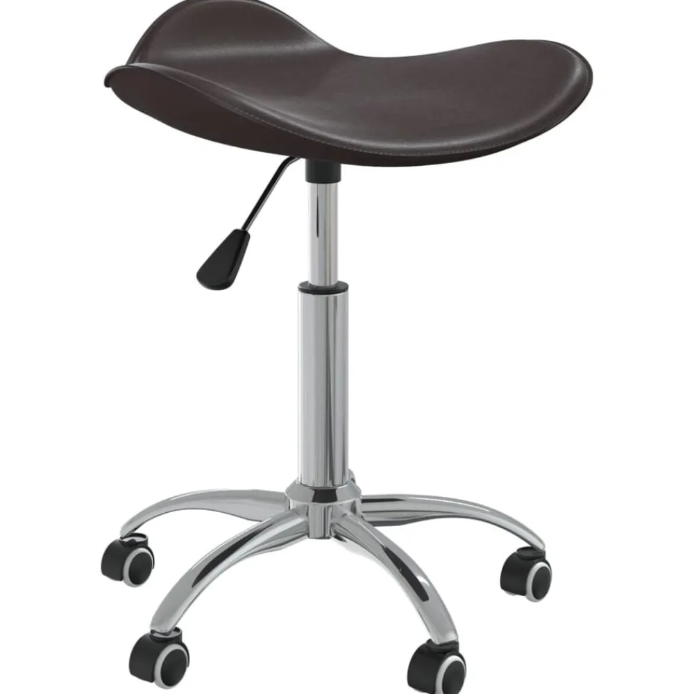 vidaXL Taburete de salón de belleza de cuero sintético marrón Marrón Online