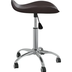 vidaXL Taburete de salón de belleza de cuero sintético marrón Marrón Online