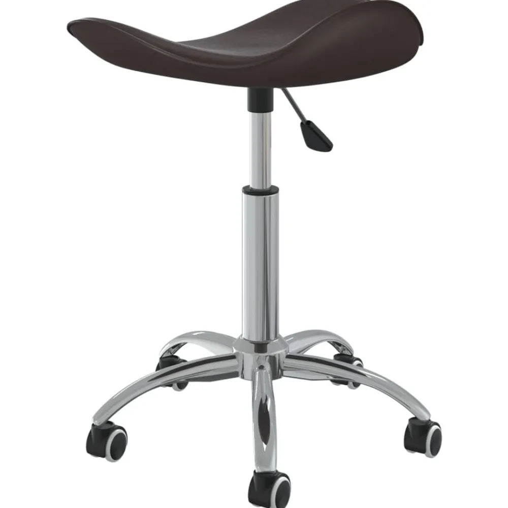vidaXL Taburete de salón de belleza de cuero sintético marrón Marrón Online