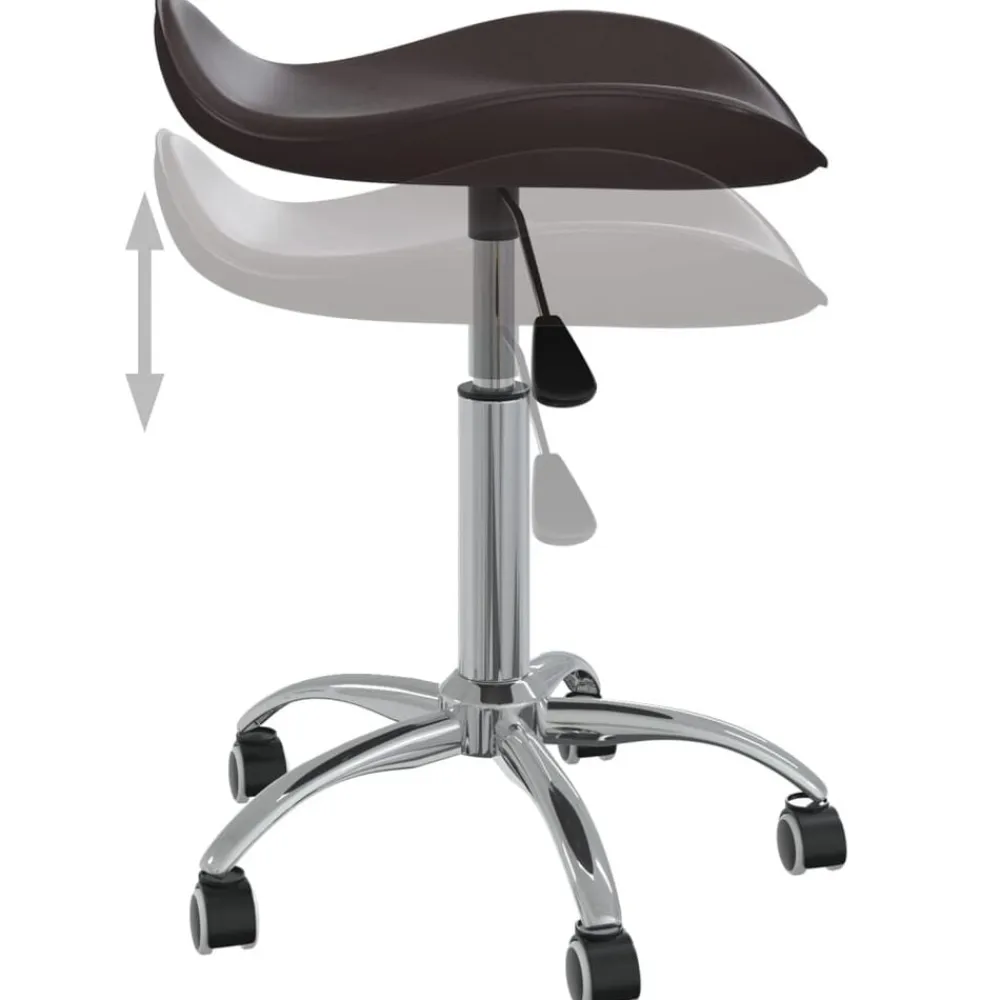 vidaXL Taburete de salón de belleza de cuero sintético marrón Marrón Online