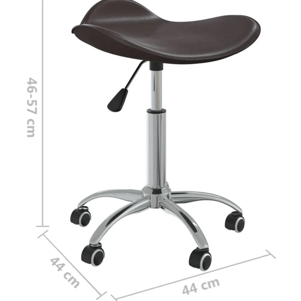 vidaXL Taburete de salón de belleza de cuero sintético marrón Marrón Online