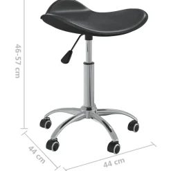 vidaXL Taburete de salón de belleza de cuero sintético Negro Sale