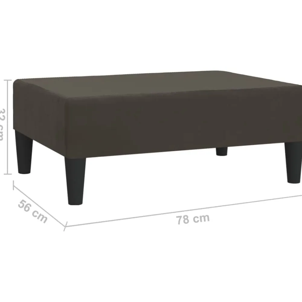 vidaXL Taburete de terciopelo 78x56x32 cm Gris oscuro New