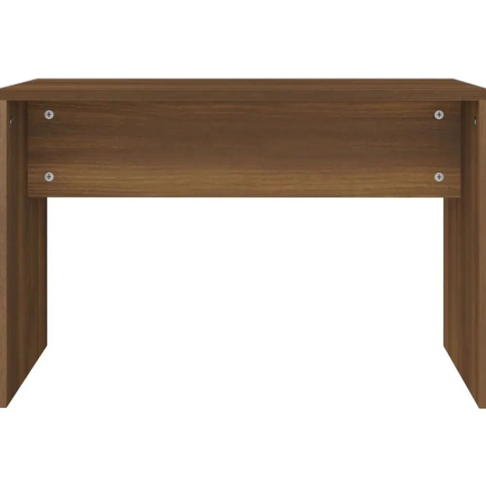 vidaXL Bancos-Taburete de tocador contrachapada marrón roble 70x35x45 cm