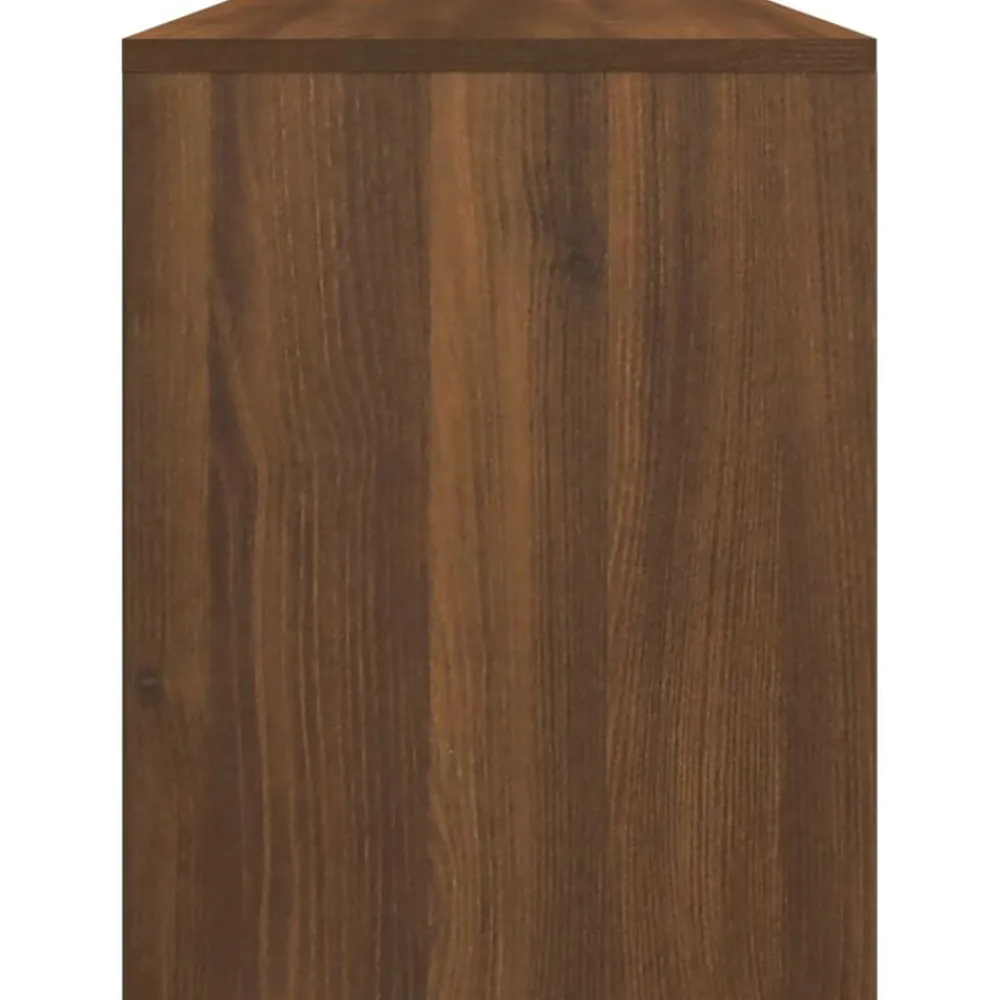 vidaXL Bancos-Taburete de tocador contrachapada marrón roble 70x35x45 cm