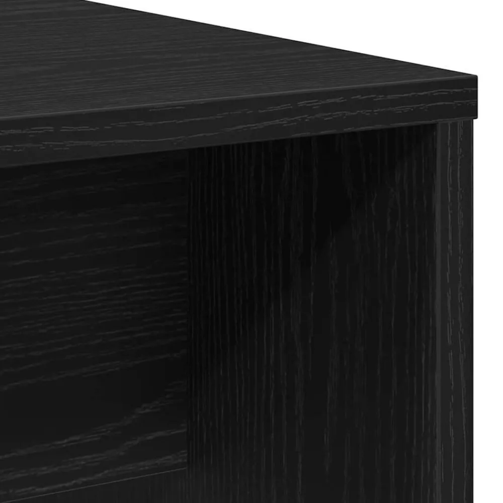 vidaXL Taburete de vestidor 70 x 35 x 45 cm Roble negro New