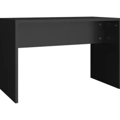 vidaXL Taburete de vestidor madera contrachapada 70x35x45 cm Negro Clearance