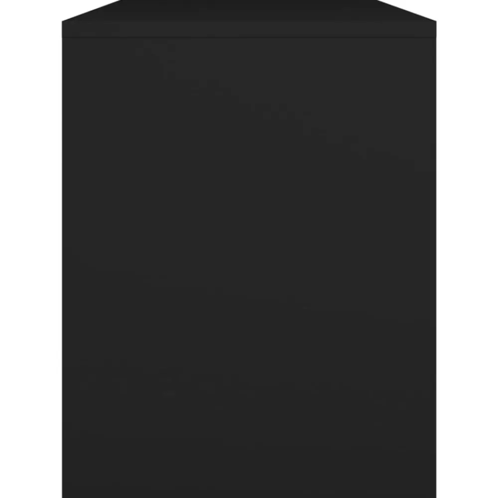 vidaXL Taburete de vestidor madera contrachapada 70x35x45 cm Negro Clearance