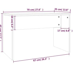 vidaXL Taburete de vestidor madera contrachapada 70x35x45 cm Negro Clearance