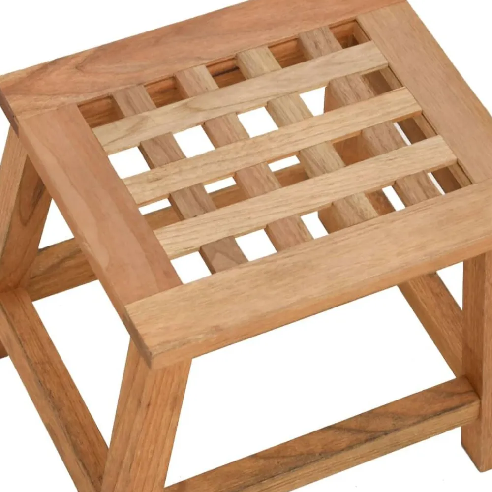 vidaXL Salud Y Belleza-Taburete escalón madera maciza nogal 29x22,5x25,5 cm