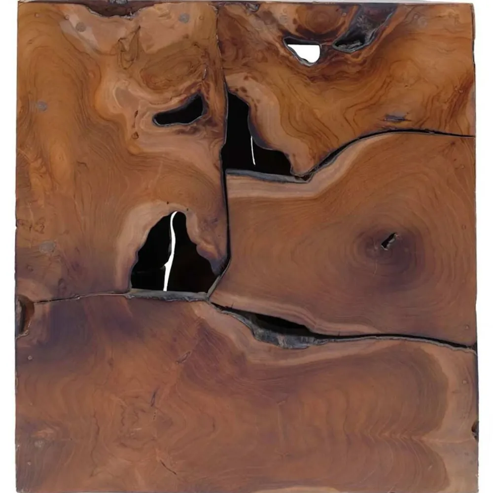 vidaXL Taburete marrón 40x40x45 cm de madera maciza de teca Online