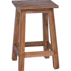 vidaXL Sillas-Taburete Natural 30 x 30 x 47 cm Madera de Caoba