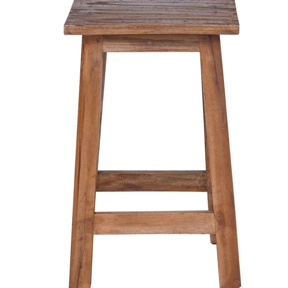 vidaXL Sillas-Taburete Natural 30 x 30 x 47 cm Madera de Caoba