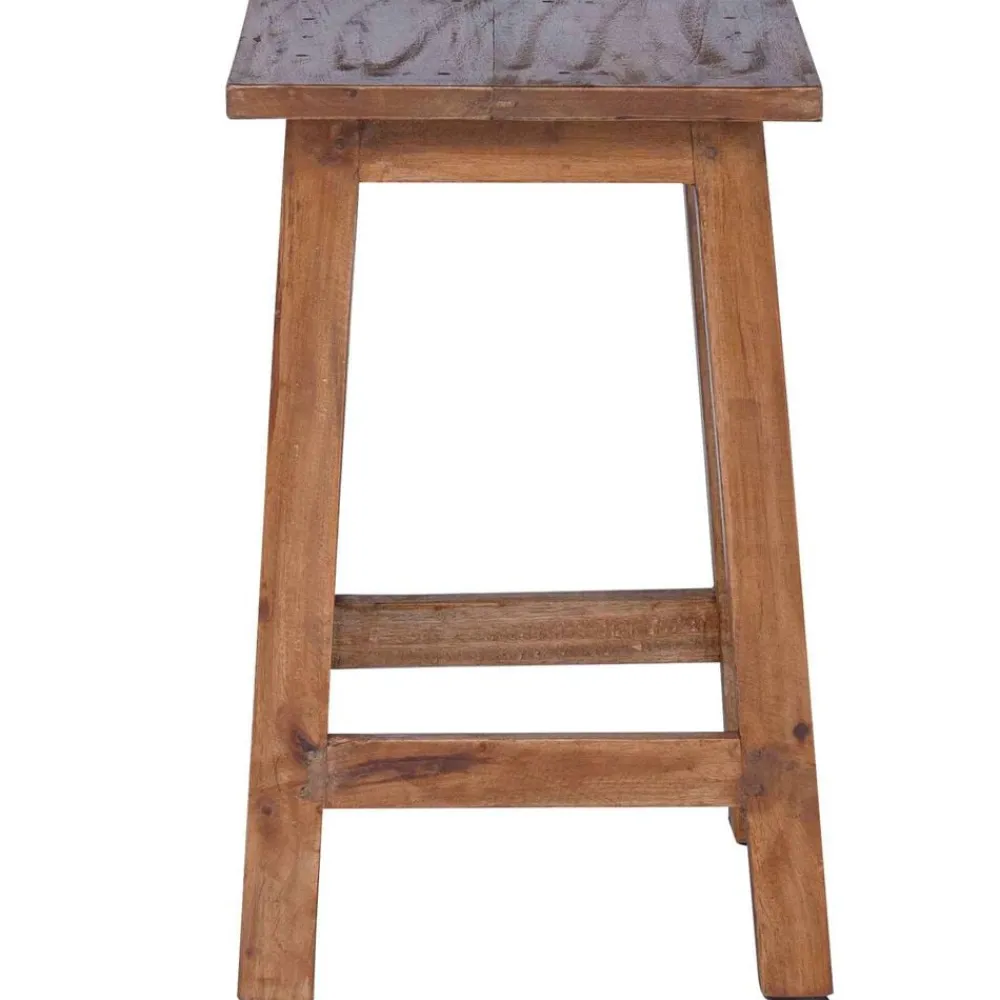 vidaXL Sillas-Taburete Natural 30 x 30 x 47 cm Madera de Caoba