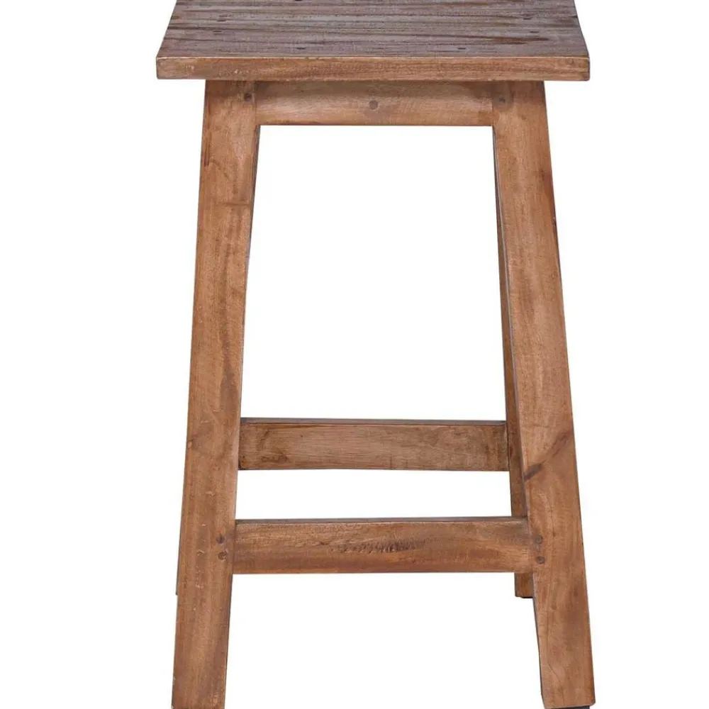 vidaXL Sillas-Taburete Natural 30 x 30 x 47 cm Madera de Caoba