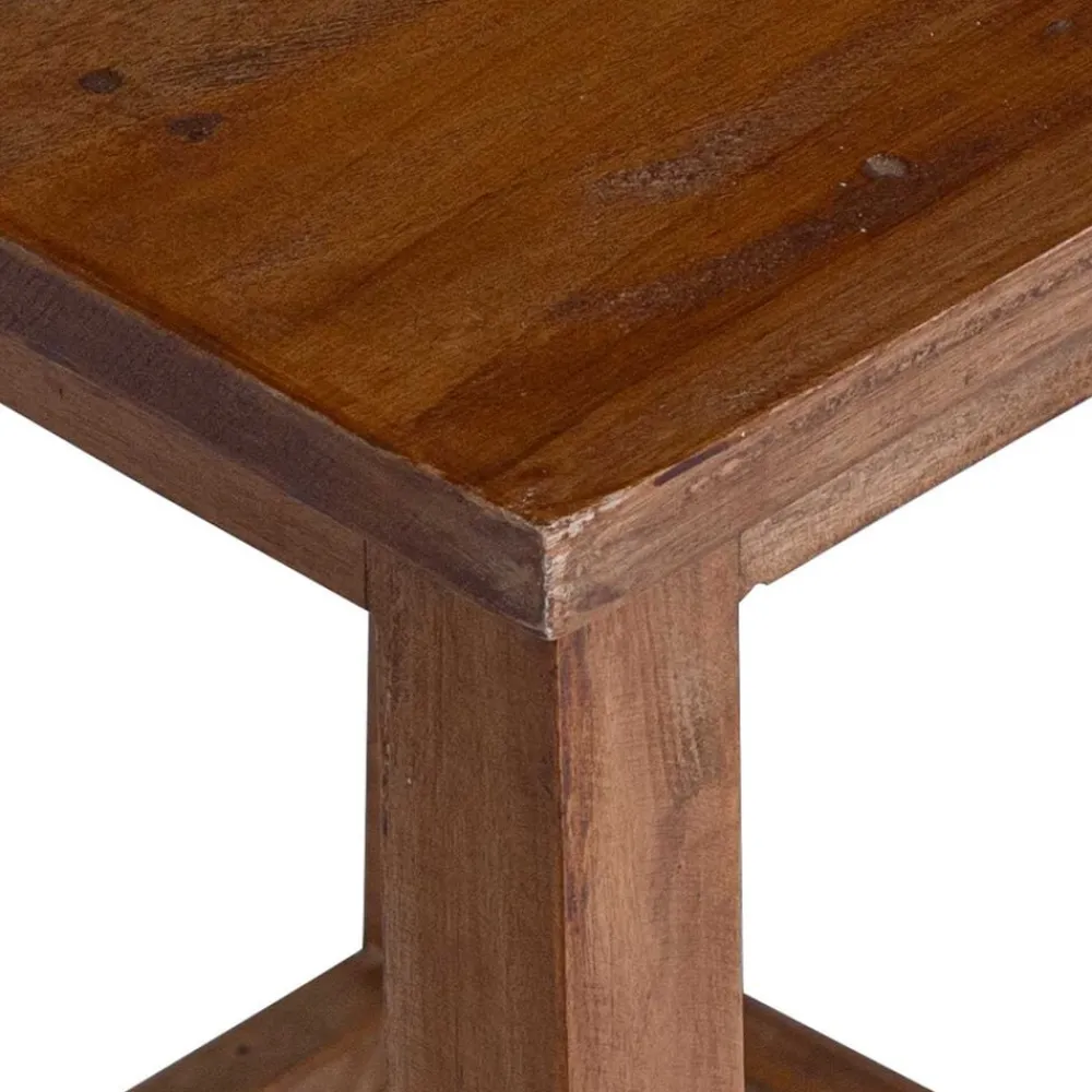 vidaXL Sillas-Taburete Natural 30 x 30 x 47 cm Madera de Caoba