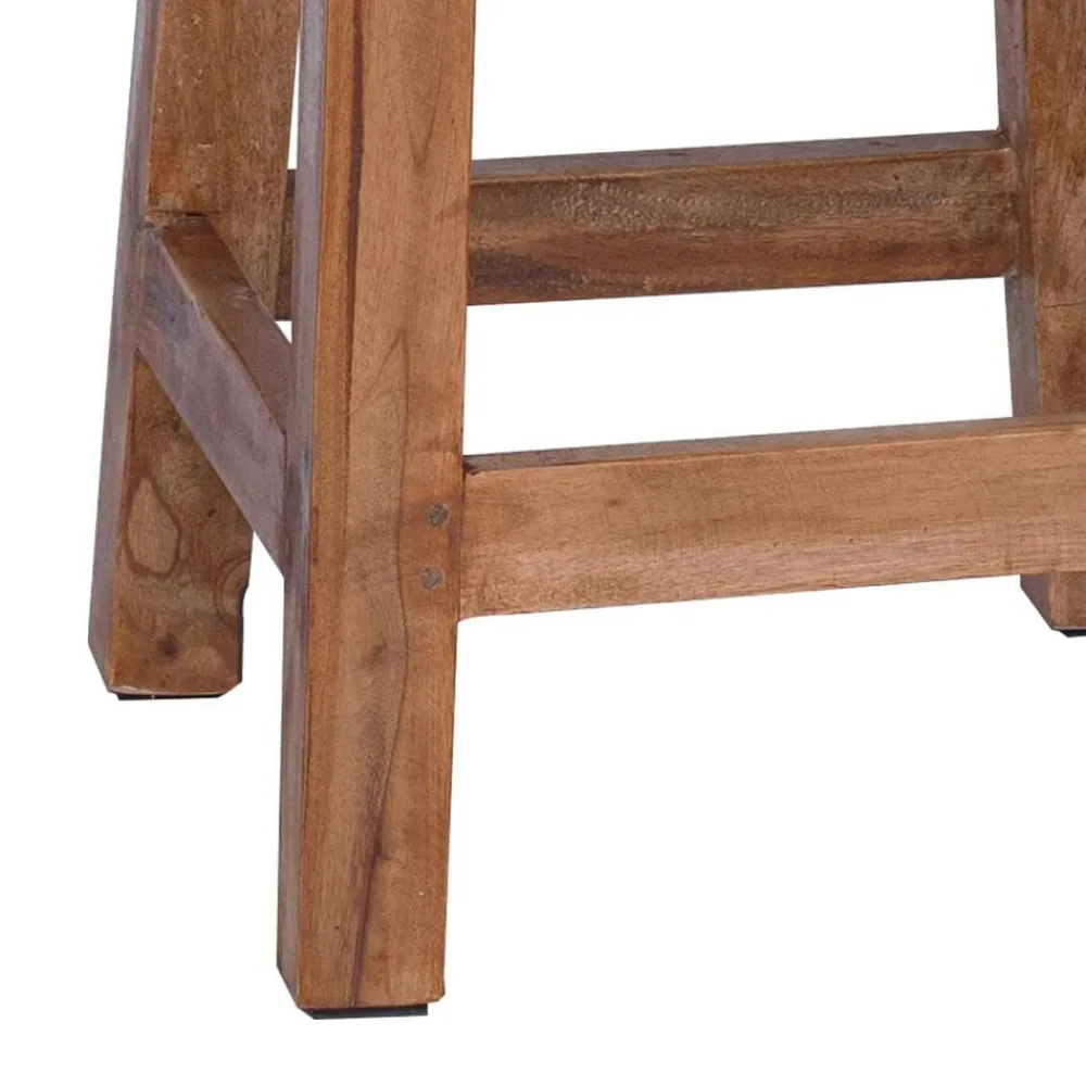vidaXL Sillas-Taburete Natural 30 x 30 x 47 cm Madera de Caoba