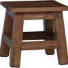 vidaXL Sillas-Taburete Natural 26 x 26 x 26 cm Madera de Caoba