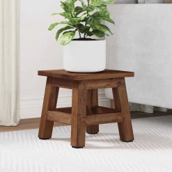 vidaXL Sillas-Taburete Natural 26 x 26 x 26 cm Madera de Caoba