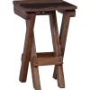 vidaXL Sillas-Taburete Natural 30 x 30 x 48 cm Madera maciza recuperada