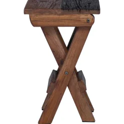 vidaXL Sillas-Taburete Natural 30 x 30 x 48 cm Madera maciza recuperada