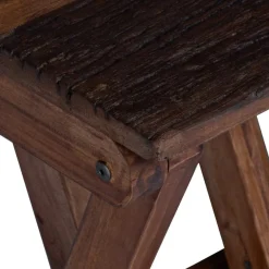 vidaXL Sillas-Taburete Natural 30 x 30 x 48 cm Madera maciza recuperada