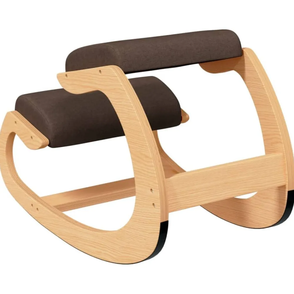 vidaXL Sillas-Taburete rodillas madera contrachapada abedul marrón 55x84x55cm