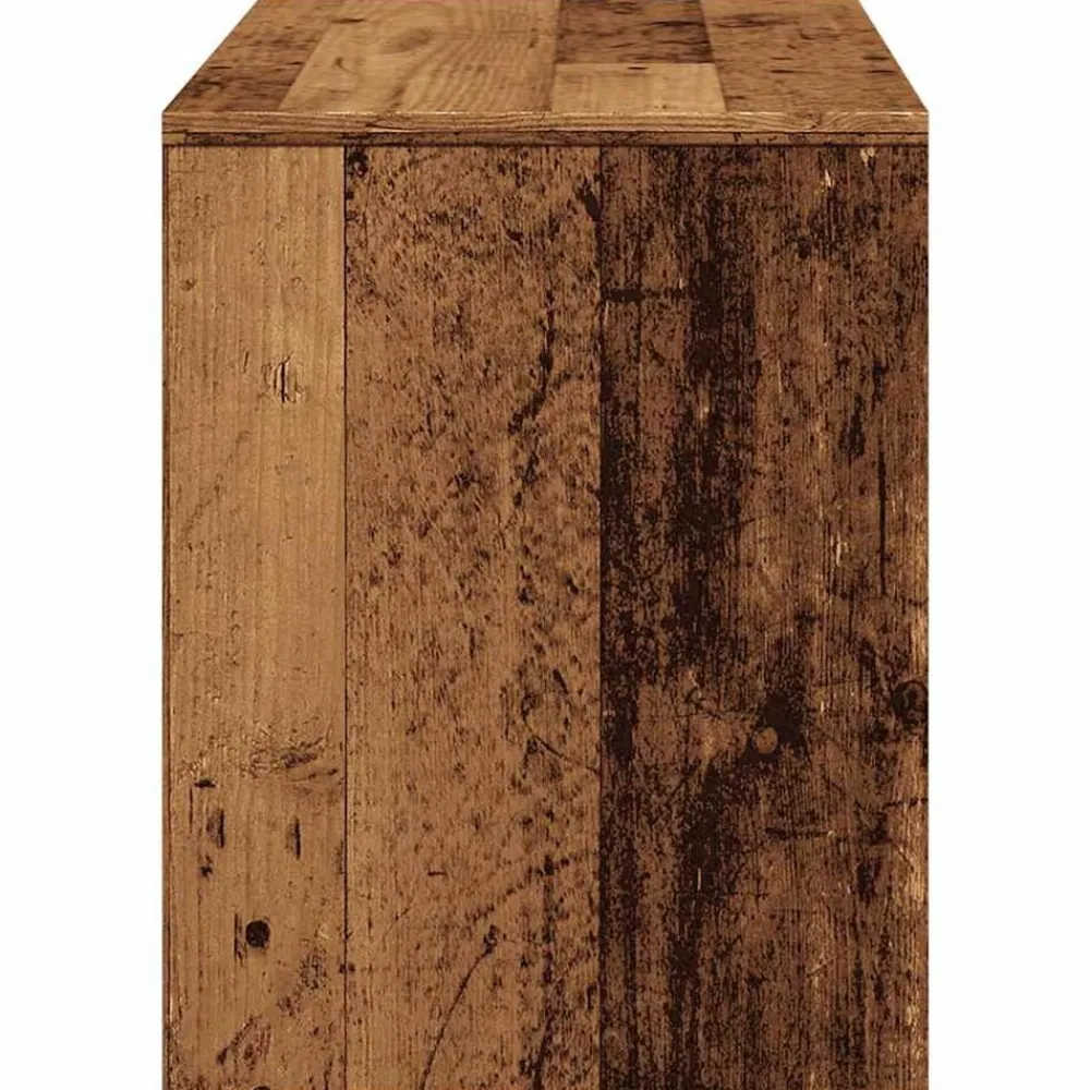 vidaXL Taburete vestidor madera contrachapada madera vieja 70x35x45 cm Madera antigua Clearance