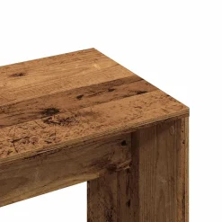 vidaXL Taburete vestidor madera contrachapada madera vieja 70x35x45 cm Madera antigua Clearance