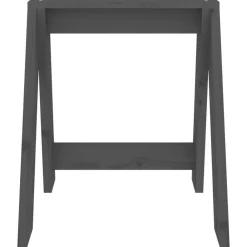 vidaXL Taburetes 2 unidades madera maciza de pino 40x40x45 cm Gris New