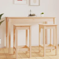 vidaXL Taburetes altos 2 uds madera maciza de pino 40x40x78 cm Natural Online