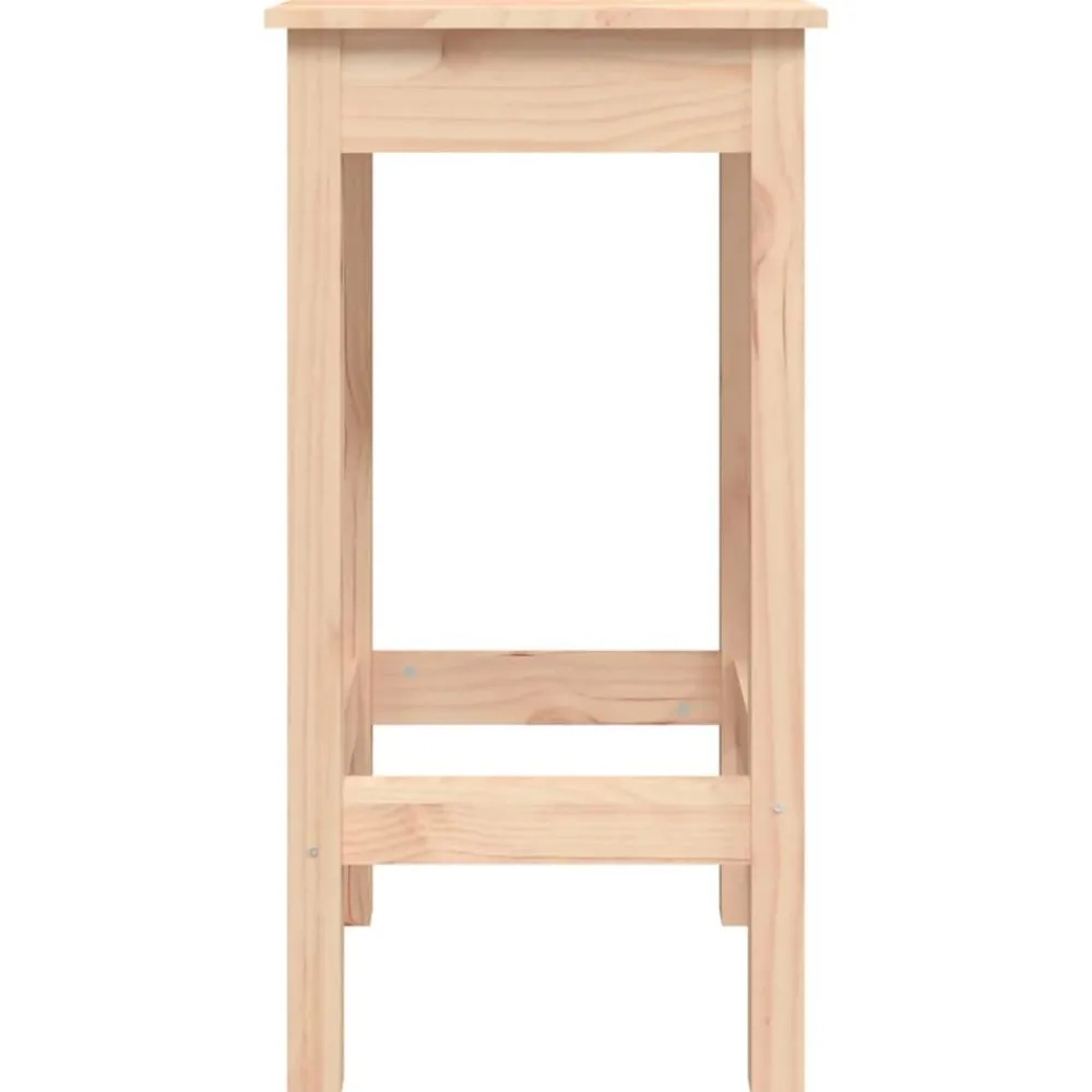 vidaXL Taburetes altos 2 uds madera maciza de pino 40x40x78 cm Natural Online