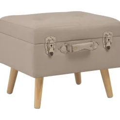 vidaXL Taburetes de almacenamiento 3 piezas de tela Beige