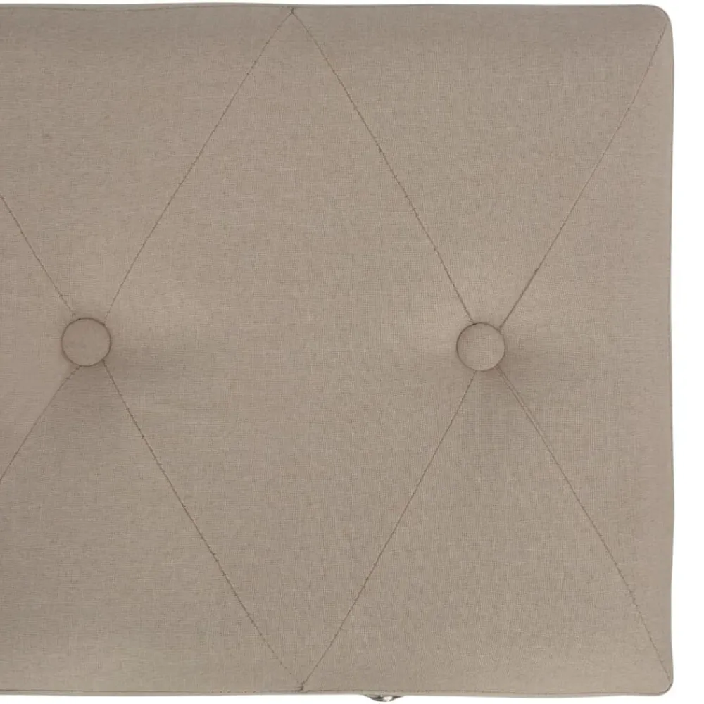 vidaXL Taburetes de almacenamiento 3 piezas de tela Beige