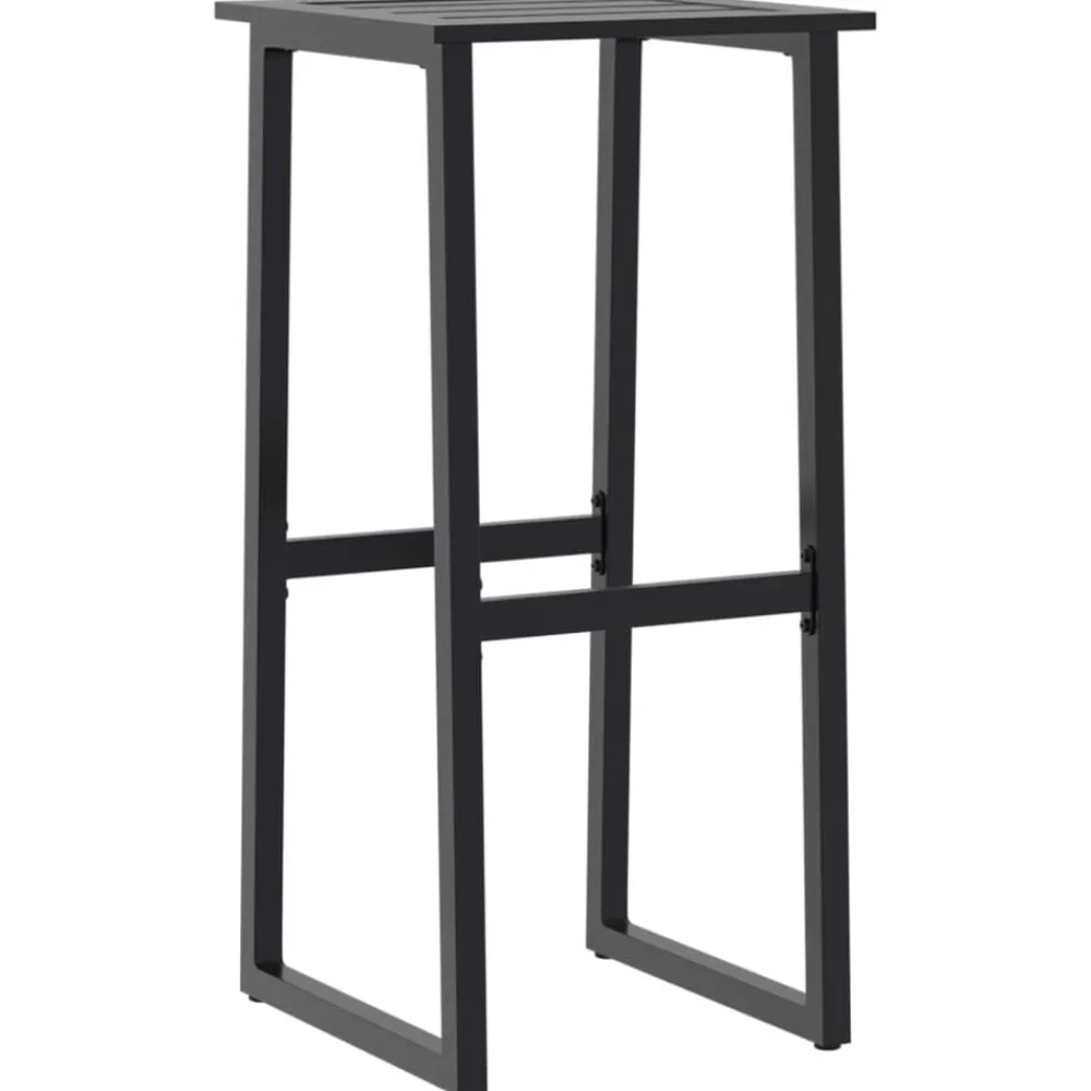 vidaXL Taburetes de bar 2 unidades acero negro 38x38x80 cm Best