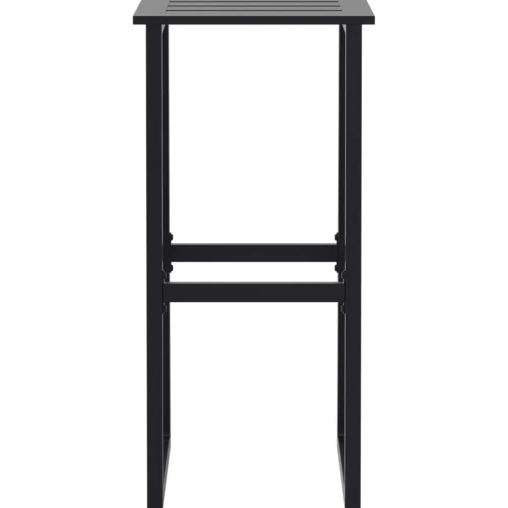 vidaXL Taburetes de bar 2 unidades acero negro 38x38x80 cm Best
