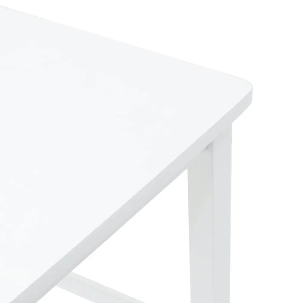 vidaXL Sillas-Taburetes de bar 2 uds madera maciza blanca caucho