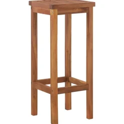 vidaXL Muebles De Jardín-Taburetes de cocina 2 unidades madera maciza de acacia