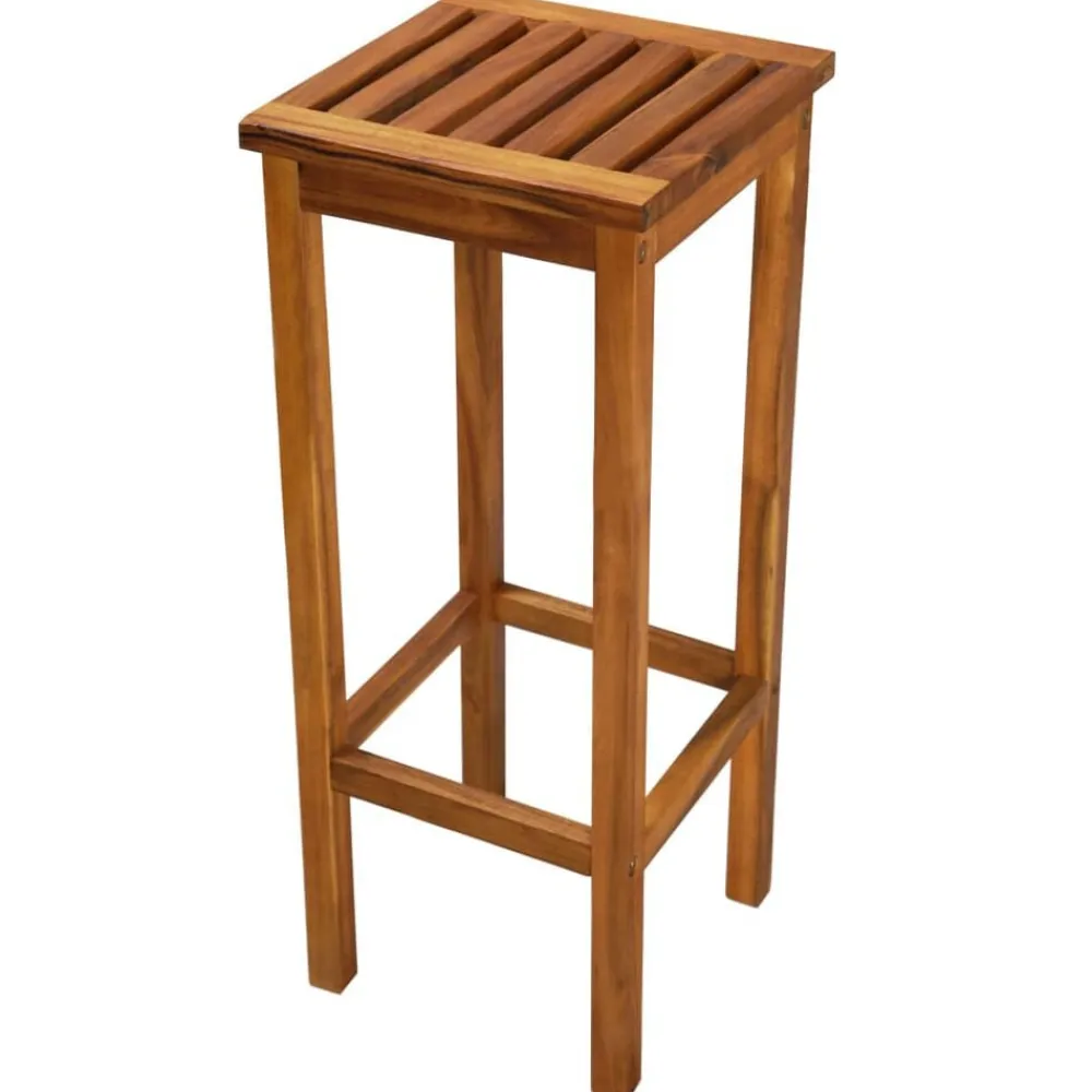vidaXL Muebles De Jardín-Taburetes de cocina 2 unidades madera maciza de acacia